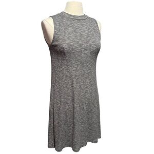 Madewell Sleeveless Ribbed Gray Swing Tank Dress XS NWOT